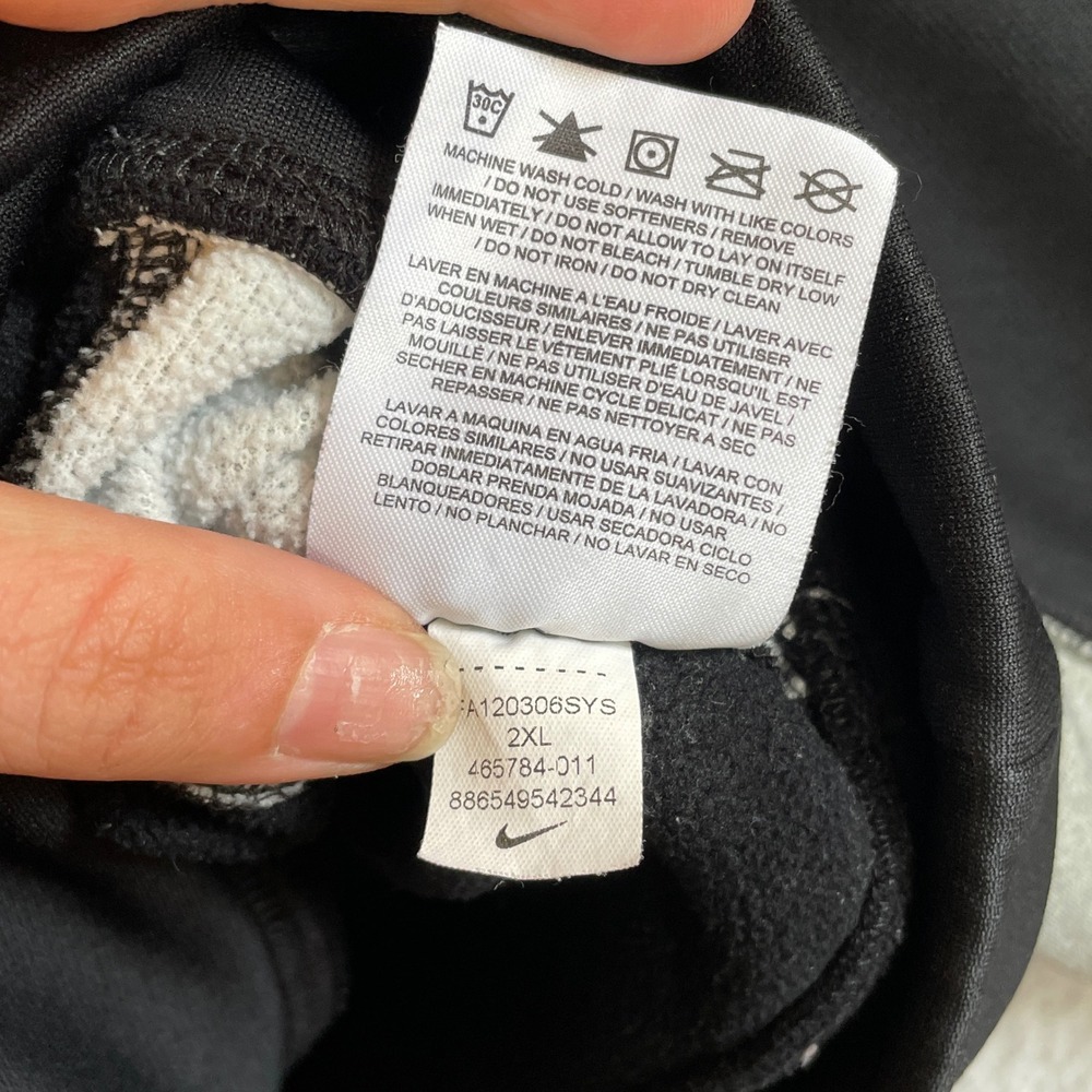 Nike Therma-FIT Hoodie XXL Pullover Gray Accents Black Athletic Activewear - Picture 6 of 7
